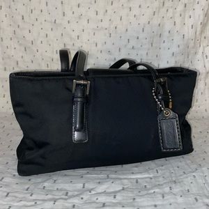 Vintage Coach Twill & Leather